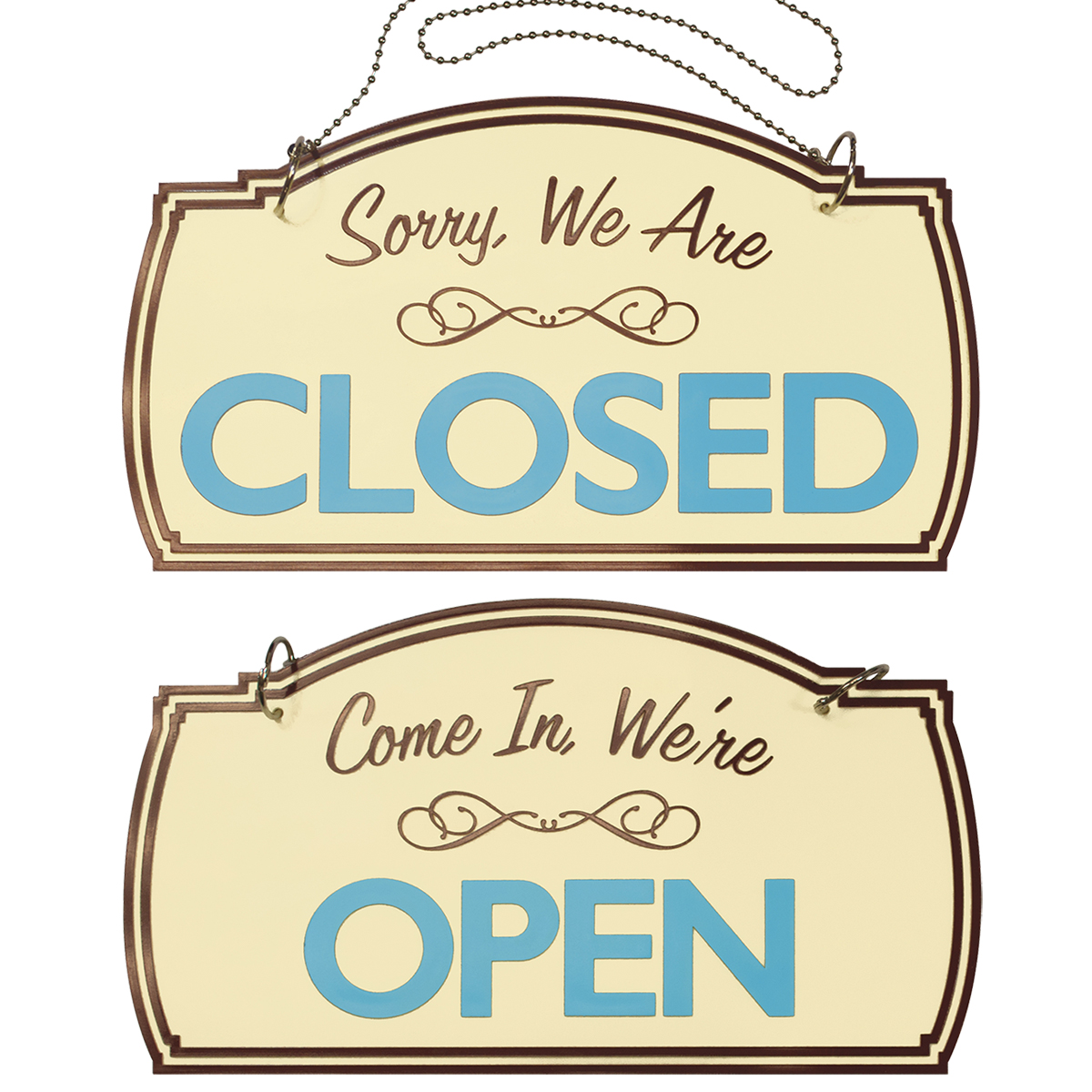 vintage open and closed signs